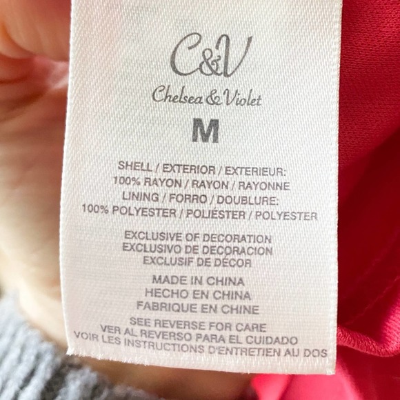 CHELSEA & VIOLET Women's Pink Embroidered Sleeveless Lace Back Midi Dress sz M - Picture 6 of 6